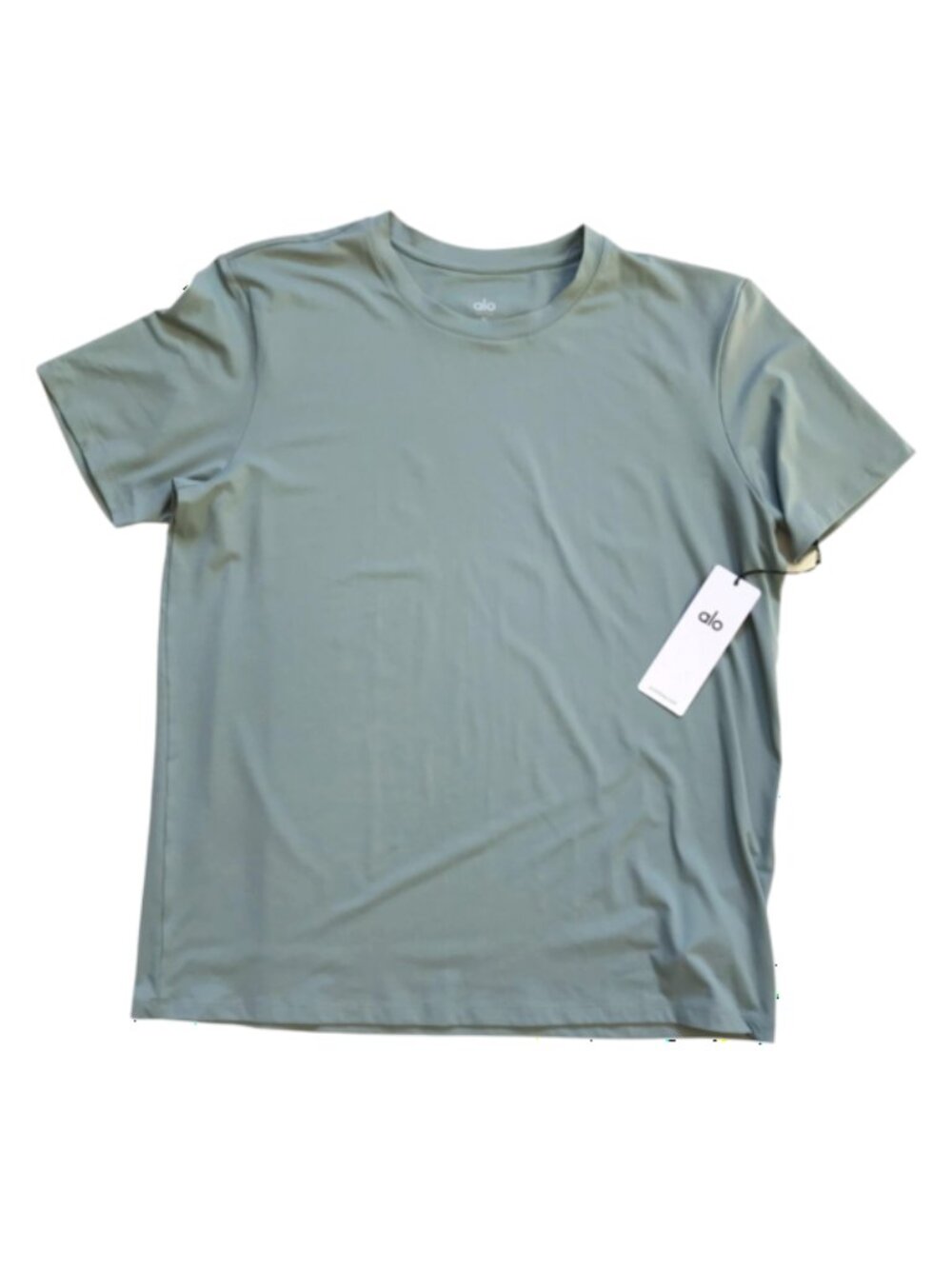 NWT ALO Conquer Reform Crew Neck T Tee Shirt Mens XL Desert Sage Short Sleeve